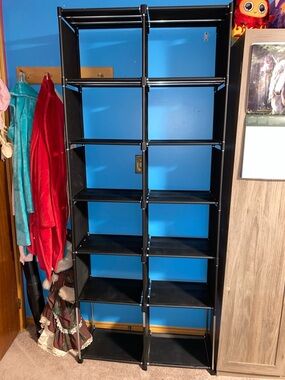 Black Modular Fabric Cubby Organizer - Versatile Home Storage